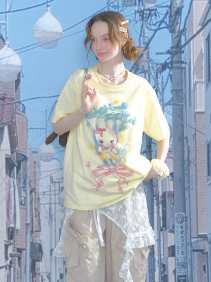 Loose Thin Round Neck Short Sleeve T-shirt【s0000012243】
