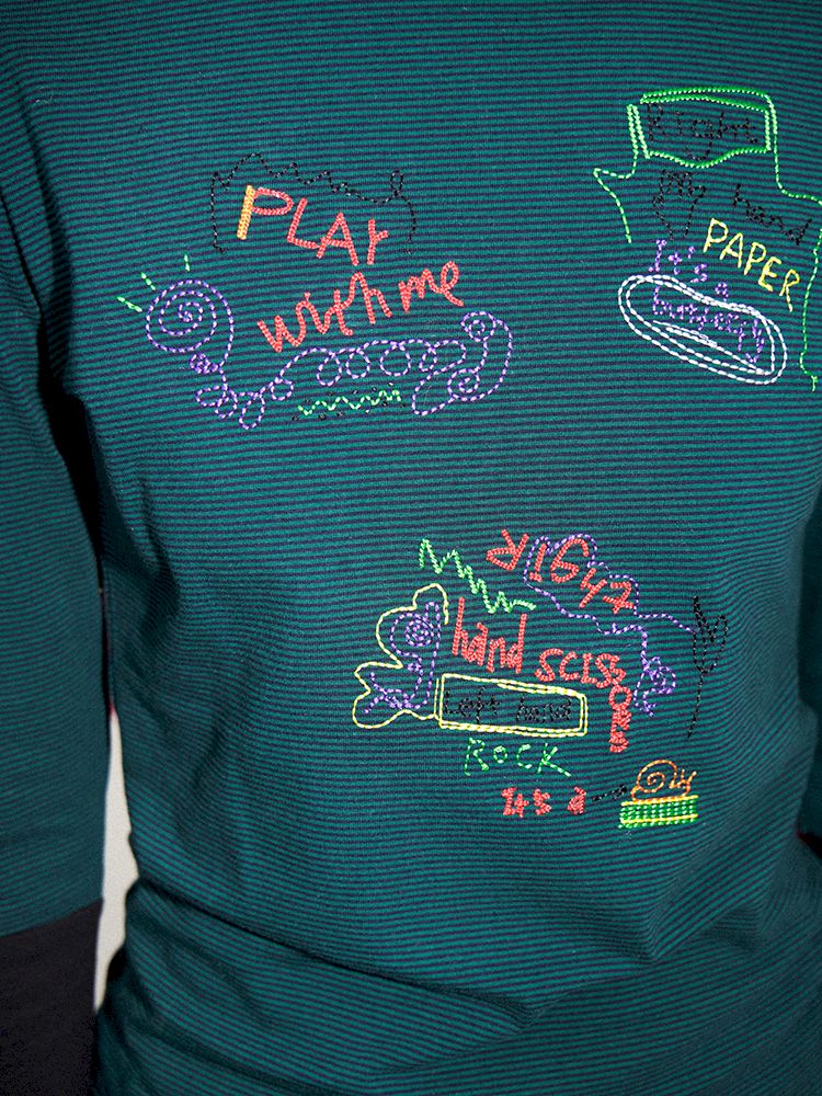 Stripe Splicing Printed T-Shirt【s0000011648】