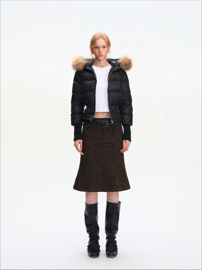 Leopard Print A-Line Mermaid Skirt【s0000015063】