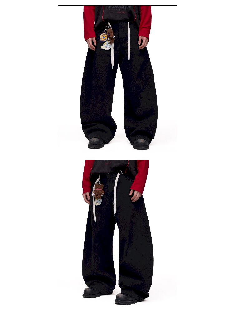 Simple Basic Washed Wide Leg Jeans【s0000011689】