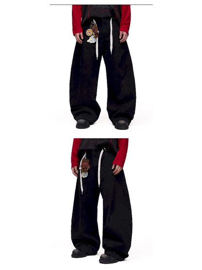 Simple Basic Washed Wide Leg Jeans【s0000011689】