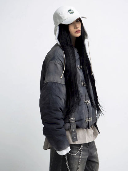 Airplane Button Short Cotton Jacket【s0000011347】