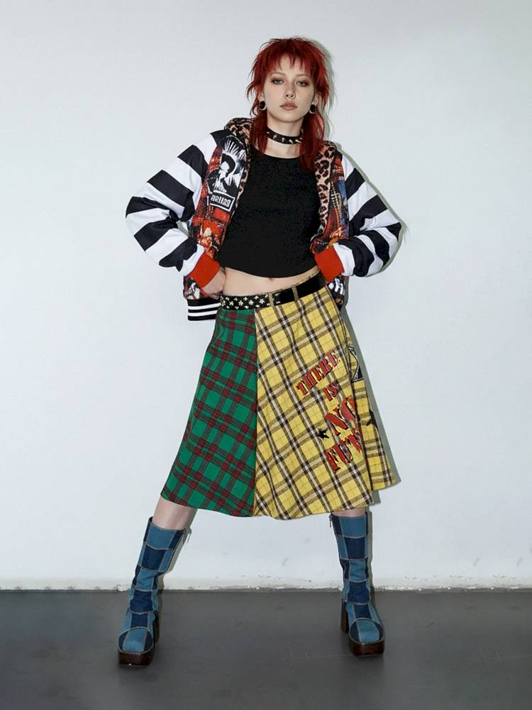 Vintage layered butt curtain skirt【s0000014378】