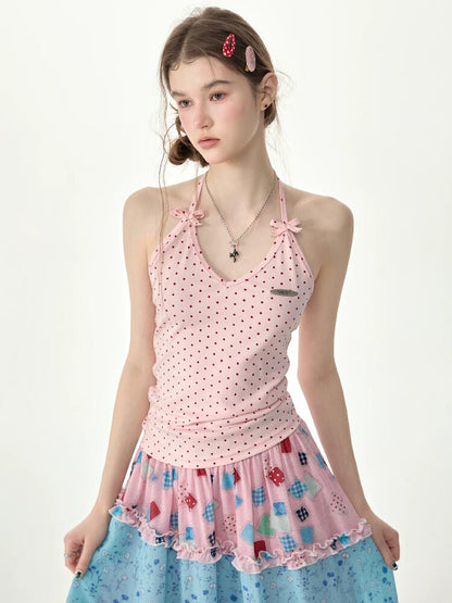 Polka Dot Milk Candy Camisole【s0000017259】