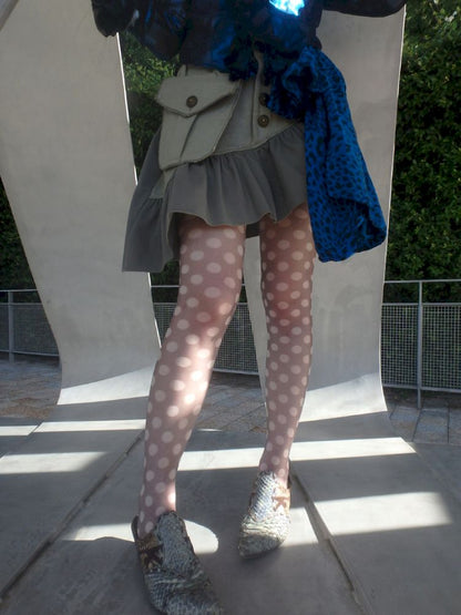 Polka dot print 10D ultra-thin stockings【s0000013175】