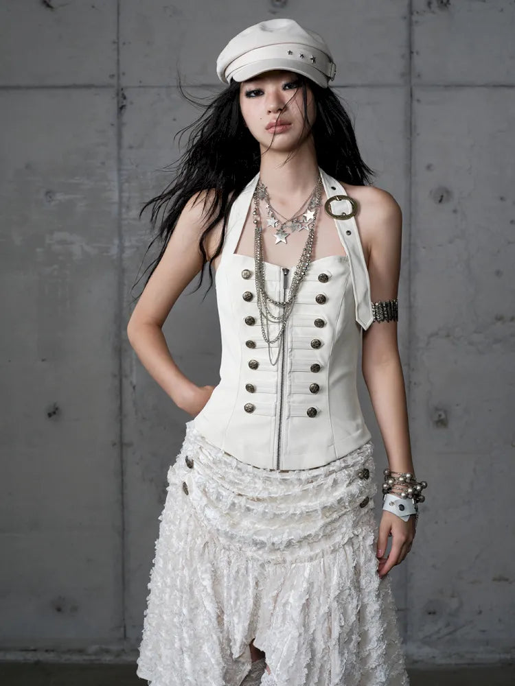 Asymmetrical Halter Neckline Dress【s0000013942】