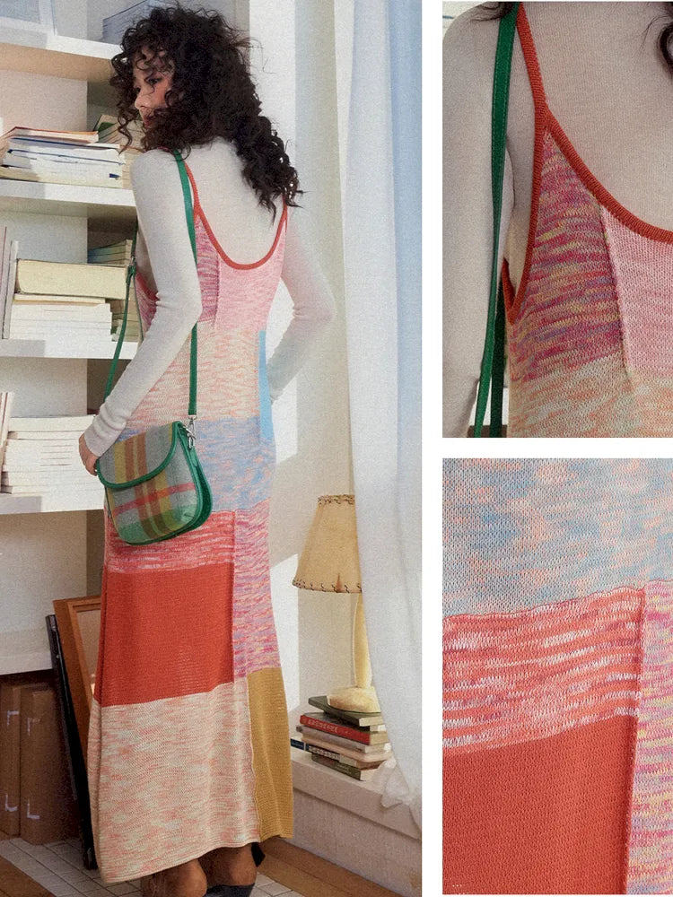 Knit Stretch Spaghetti Strap Dress【s0000013985】