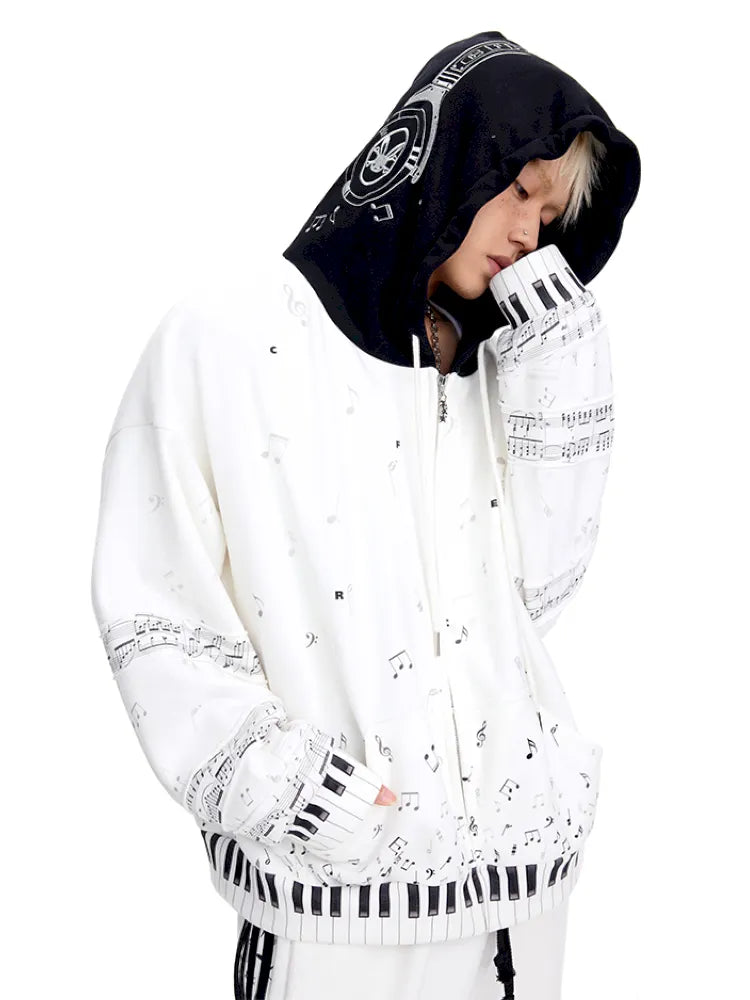 Headphones Embroidered Hoodie Jacket【s0000014098】