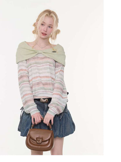 Spring Mist Butterfly Knit Top【s0000015428】