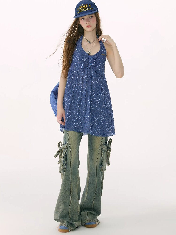 Mid Summer Floral Halterneck Camisole Top【s0000016845】