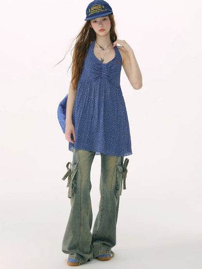 Mid Summer Floral Halterneck Camisole Top【s0000016845】