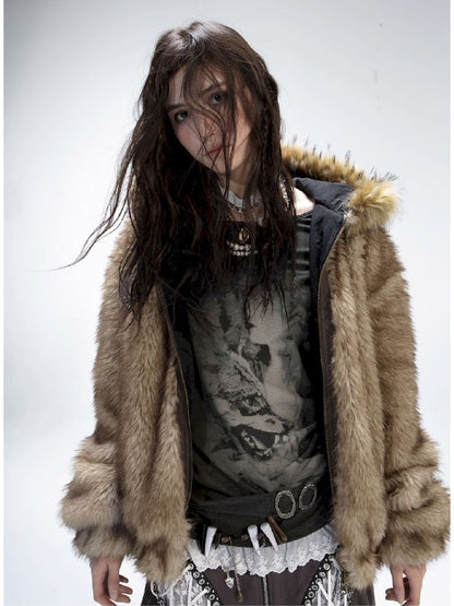 Fur Collar Thick Coat Reversible【s0000011272】