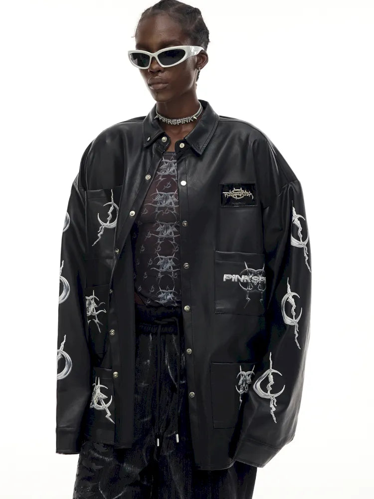 Mirror Concept PU Leather Jacket【s0000014002】