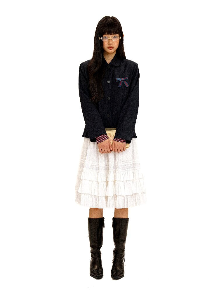 Vintage Doll Collar Pleated Blazer【s0000016113】