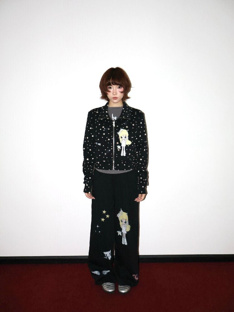 Illustration Print Sweatpants【s0000018663】