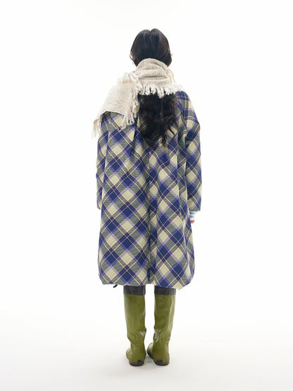 PLAID PLUSH BEAR CLIP COTTON JACKET [S0000010514]