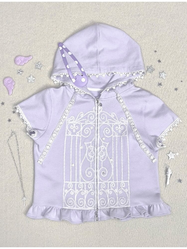 Embroidered Pattern Hooded Cardigan【s0000017134】