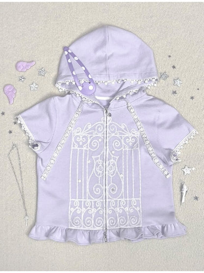 Embroidered Pattern Hooded Cardigan【s0000017134】