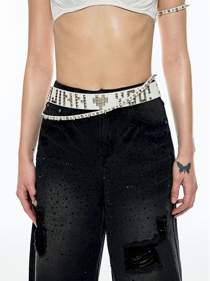 Heavy Duty Studded Punk Style Belt [s0000006304] 