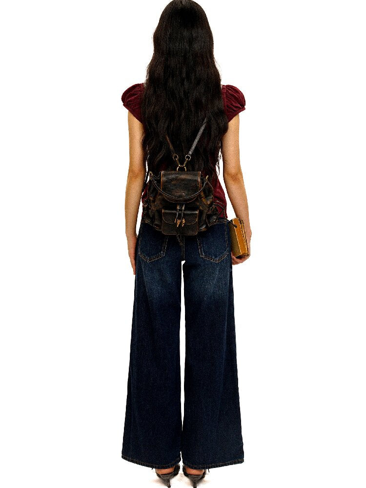 Contrast Linear Straight Jeans【s0000016422】