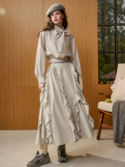 Organic Cotton Patchwork Floating Shirt Skirt【s0000014883】