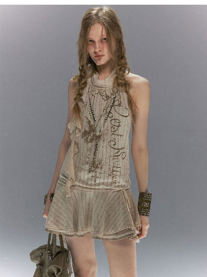 Island Dream Ruffled Lace Dress【s0000017038】