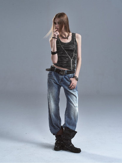 Camouflage Black Stretch Vest【s0000016642】