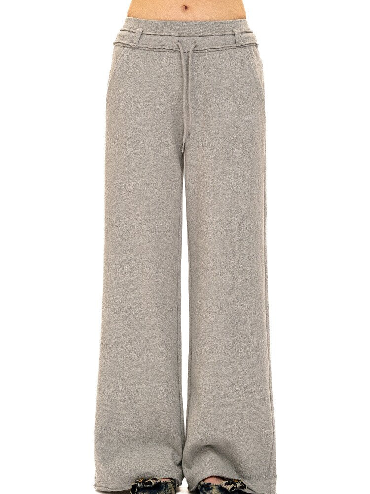 Suede Lace Hem Cardigan Slacks【s0000016429】