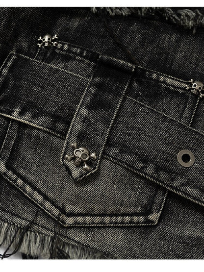 Washed Heavy Work Denim Skirt【s0000017232】