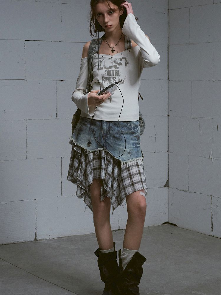 Hanging Neck Long Sleeve Tops【s0000011849】