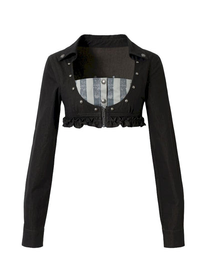 Short low collar long sleeve shirt【s0000013478】