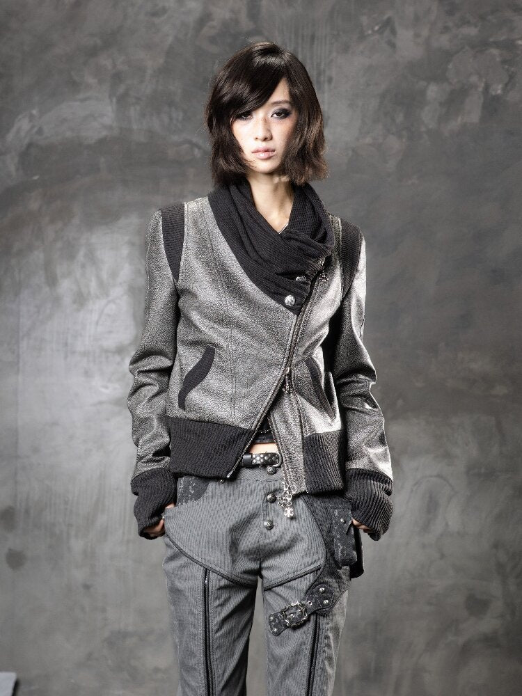 Pile Collar Leather Jacket【s0000015957】