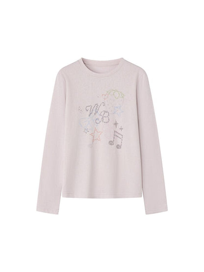 Berry Waltz Printed Thin T-Shirt【s0000015673】
