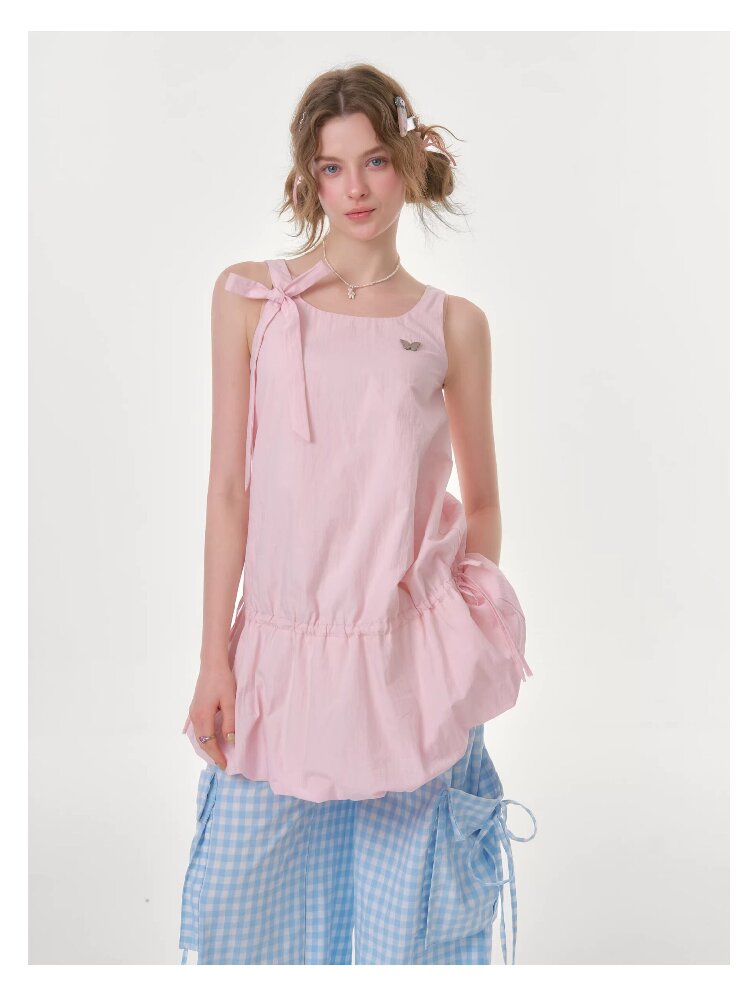 Lace Up Bud Hem Camisole Dress【s0000016615】