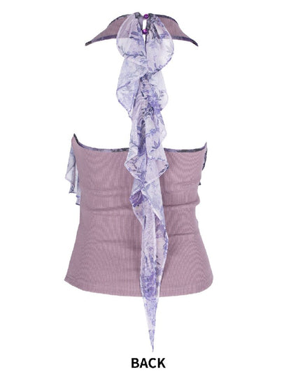 Vintage Pattern Ruffle Camisole【s0000018060】