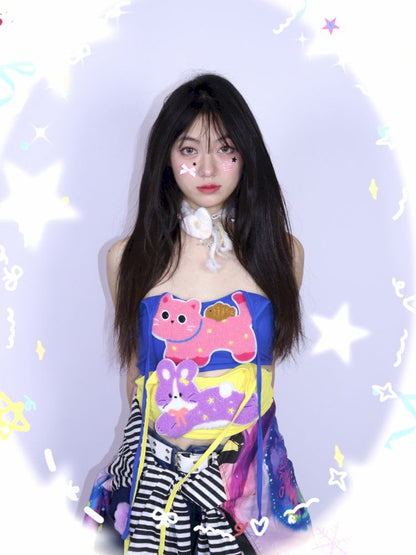 Original dopamine fun straps hanging neck camisole【s0000013277】