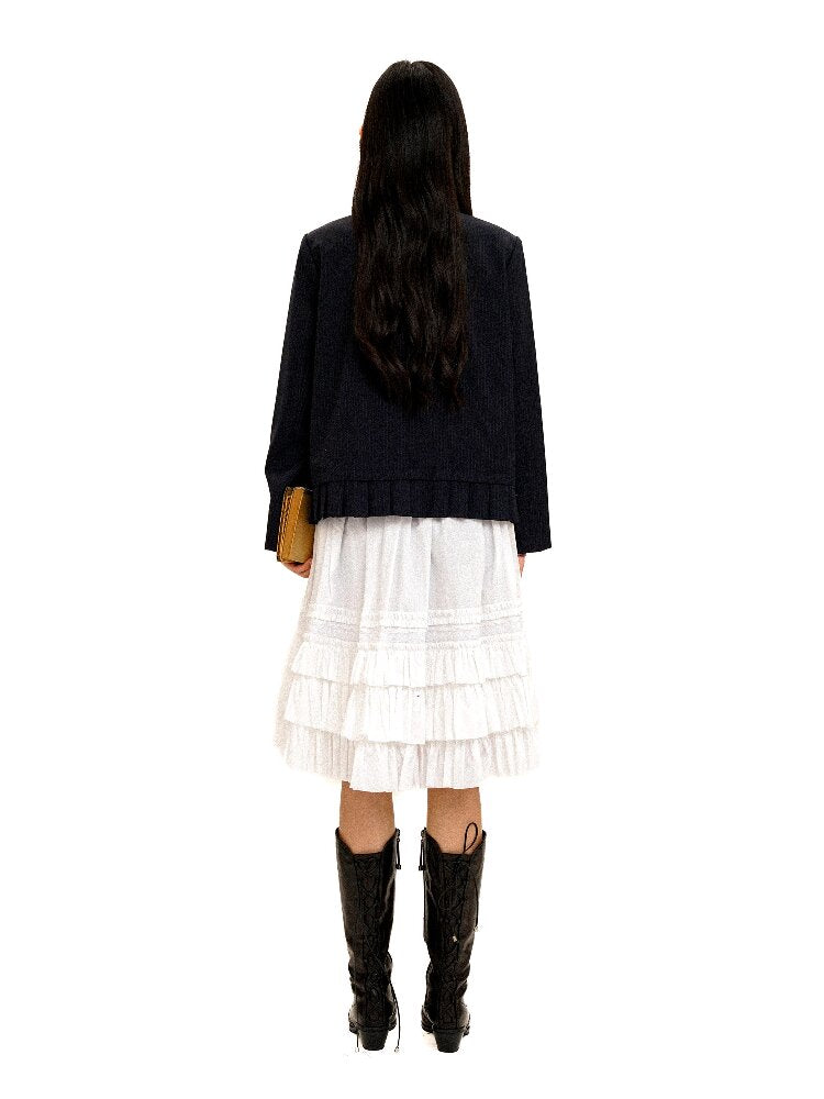 Vintage Doll Collar Pleated Blazer【s0000016113】