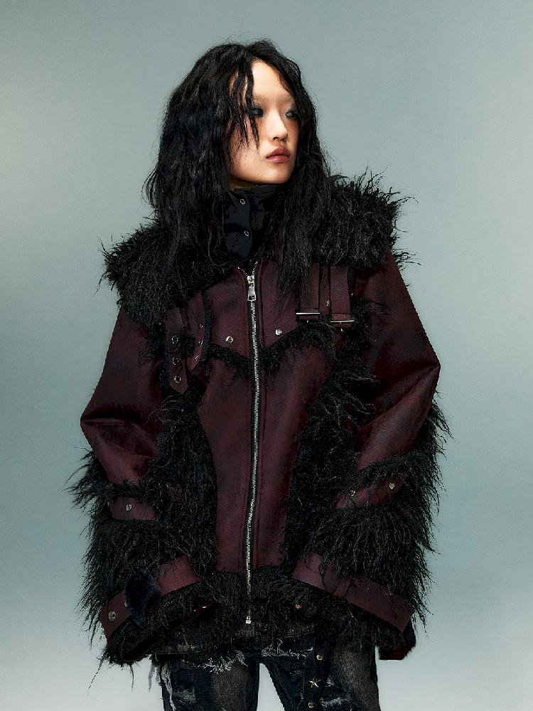 Lapel Suede Eco-Fur Warm Coat【s0000011477】