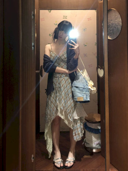 Layered hem irregular halter dress【s0000013449】