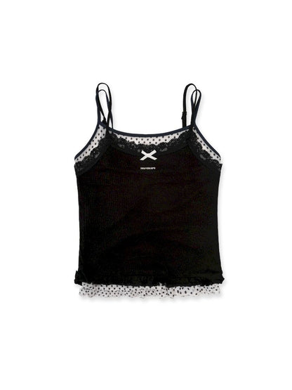 Bow Lace Ruffle Hem Camisole【s0000012489】