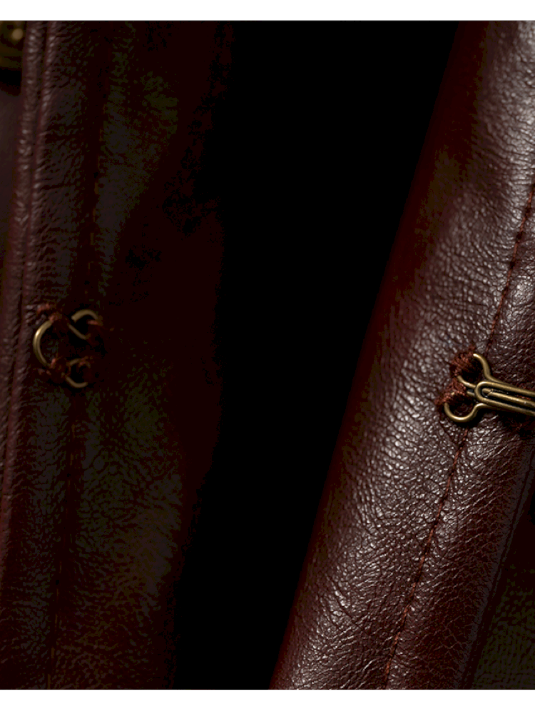 Court Punk Fur Waist Leather Coat【s0000014927】