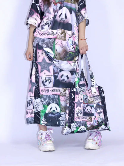 Panda Tote Bag Canvas Shoulder Bag【s0000013975】