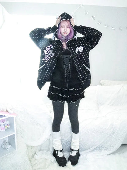 Lightweight Fleece Hoodie with Bunny Ears【s0000013970】