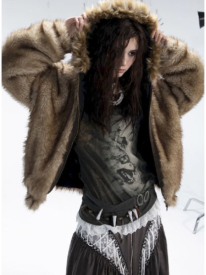 Fur Collar Thick Coat Reversible【s0000011272】