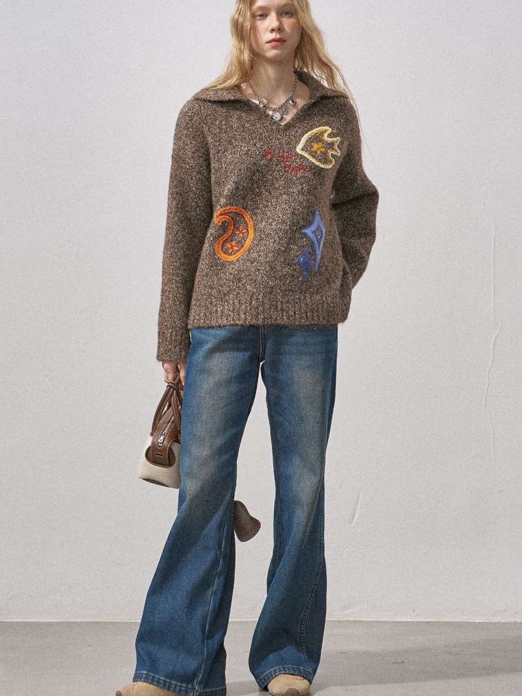 Colorful Towel Embroidered Sweater【s0000015232】