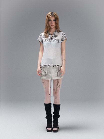 POLO NECK COLLISION COLOR SLEEVE TOP [S0000008468]