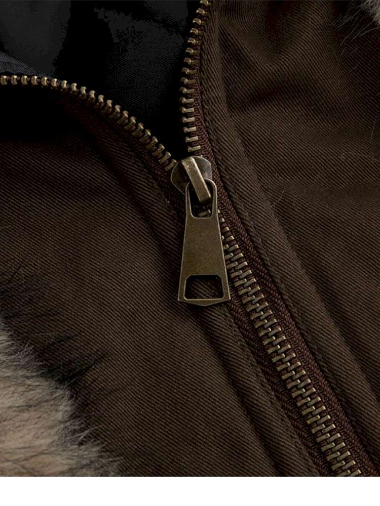 Vintage Distressed Flying Padded Jacket【s0000014673】