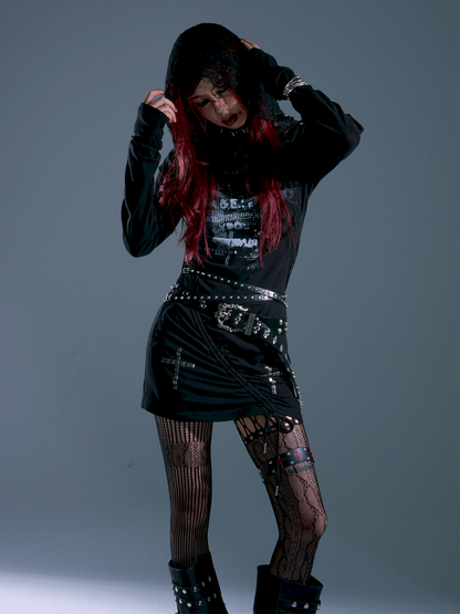 Printed Long Sleeve Knit Dress【s0000013690】