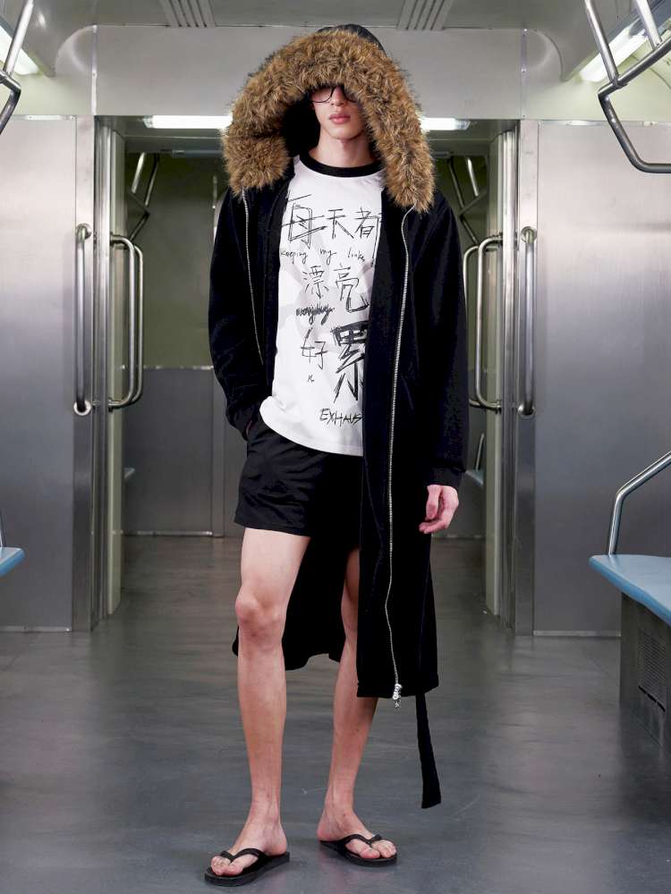 Monogram Embroidered Fur Collar Jacket【s0000014644】