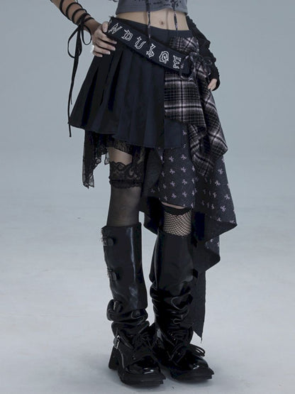 Irregular embroidery half-body skirt【s0000013484】